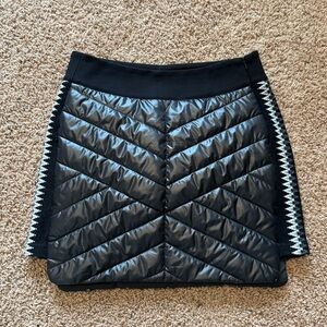 Krimson Klover Black Quilted Mini Skirt with Knit Side Panels Size Small